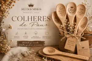 Home Colheres de Pau by Rei Dos Mimos Presentes e Festas LTDA